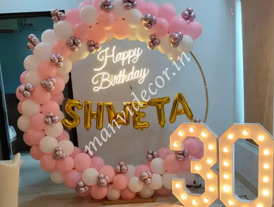 Glowing Birthday Ring Setup